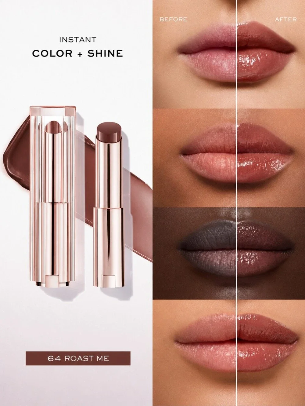 Lancome Butterglow Tinted Plumping Lip Butter Balm Roast Me - Nude Brown
